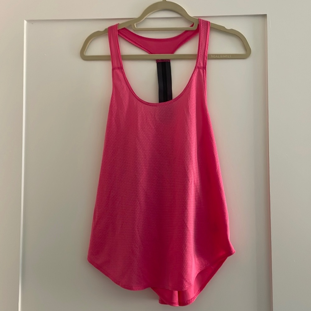 Marika Tek Neon Pink and Gray Workout Tank
